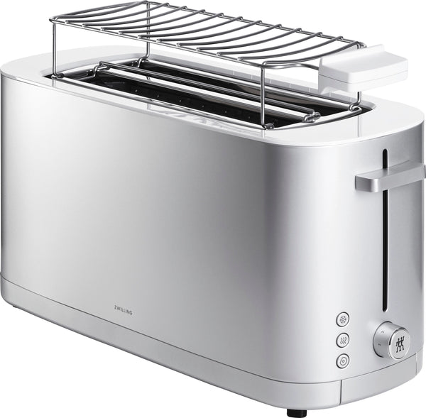 Enfinigy Toaster 2/4 mit Brötchenaufsatz silber