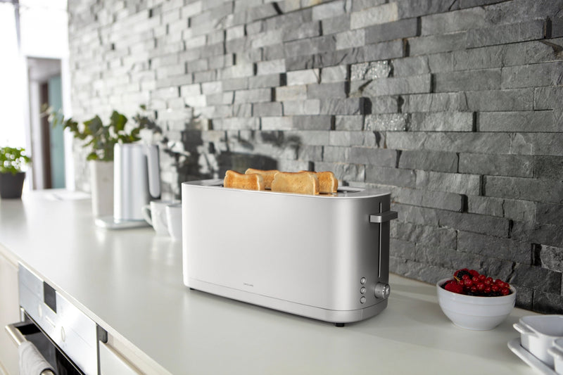 Enfinigy Toaster 2/4 mit Brötchenaufsatz silber