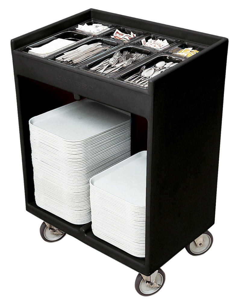 Tray & Silver Cart-Black